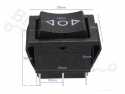 Switch rocker snap-in on/off rectangular black up/down